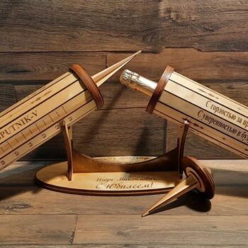 Intra απο ξύλο plywood 3mm-4mm πάχος - Κουτί δώρου με σύριγγα κρασιού Δίασταση 30x30 cm Intraeaxys-075ywgpo - Image 8