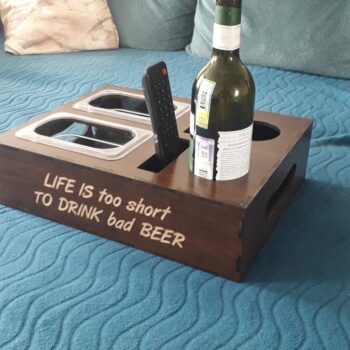 Intra απο ξύλο plywood 3mm-4mm πάχος - Δοχείο σνακ με τηλεχειριστήριο για κινητά τηλέφωνα Drink Organizer Δίασταση 30x30 cm Intraeaxys-eo4qlvy7 - Image 3