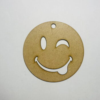 Intra απο ξύλο plywood 3mm-4mm πάχος - Smiley Face Wood Blank cutout Δίασταση 30x30 cm Intraeaxys-p7ym4n57 - Image 1