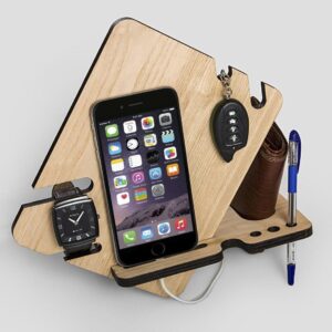 Intra απο ξύλο plywood 3mm-4mm πάχος - Βάση κινητού τηλεφώνου για άνδρες Δίασταση 30x30 cm Intraeaxys-lopqe037