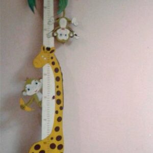 Intra απο ξύλο plywood 3mm-4mm πάχος - Χάρακας γραφήματος ανάπτυξης ύψους καμηλοπάρδαλης για διακόσμηση παιδικού δωματίου Δίασταση 30x30 cm Intraeaxys-lop3qxx1