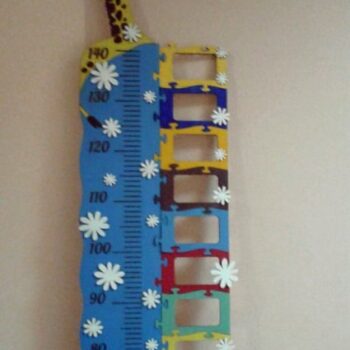 Intra απο ξύλο plywood 3mm-4mm πάχος - Διάγραμμα ύψους καμηλοπάρδαλης για παιδιά Δίασταση 30x30 cm Intraeaxys-joerd2n7 - Image 1