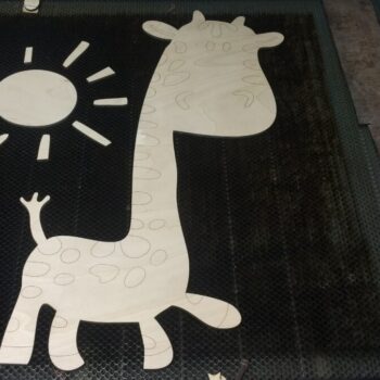 Intra απο ξύλο plywood 3mm-4mm πάχος - Διακόσμηση παιδικού σταθμού Giraffe And Sun 800mm 6mm Δίασταση 30x30 cm Intraeaxys-e1gkeymo - Image 1