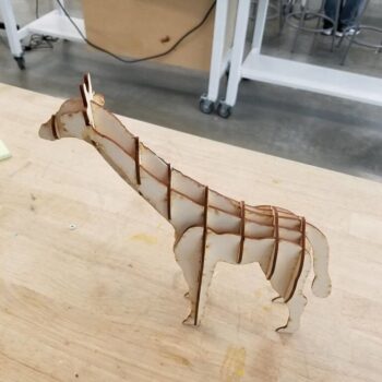 Intra απο ξύλο plywood 3mm-4mm πάχος - Πρότυπο τρισδιάστατου μοντέλου καμηλοπάρδαλης Δίασταση 30x30 cm Intraeaxys-6o3y9p37 - Image 3