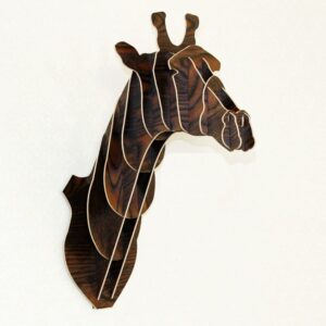 Intra απο ξύλο plywood 3mm-4mm πάχος - Trophy Wall Giraffe Δίασταση 30x30 cm Intraeaxys-078yenjo
