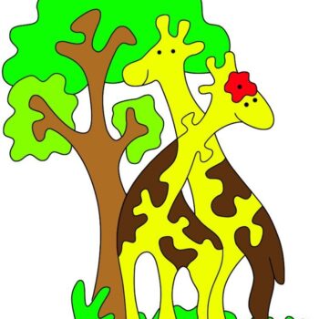 Intra απο ξύλο plywood 3mm-4mm πάχος - Παζλ καμηλοπάρδαλη Δίασταση 30x30 cm Intraeaxys-d1lvdm6o - Image 1