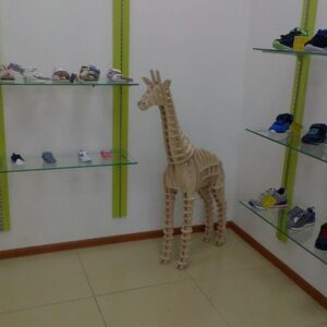 Intra απο ξύλο plywood 3mm-4mm πάχος - Giraffe 3D Plywood Puzzle 10mm Δίασταση 30x30 cm Intraeaxys-lopqdwz7