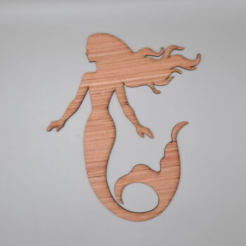 Intra απο ξύλο plywood 3mm-4mm πάχος - Γοργόνα ημιτελές σχήμα κοπής ξύλου Δίασταση 30x30 cm Intraeaxys-r7vmlz57 - Image 1