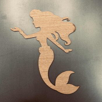 Intra απο ξύλο plywood 3mm-4mm πάχος - Γοργόνα διακόσμηση τοίχου Δίασταση 30x30 cm Intraeaxys-91jd6651 - Image 3