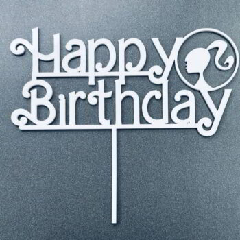 Intra απο ξύλο plywood 3mm-4mm πάχος - Κορίτσι Χρόνια Πολλά Cake Topper Δίασταση 20x20 cm Intraeaxys-joedm3n1 - Image 1