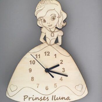 Intra απο ξύλο plywood 3mm-4mm πάχος - Ρολόι Πριγκίπισσας Δίασταση 30x30 cm Intraeaxys-51rrjd01 - Image 1