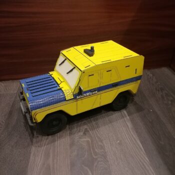 Intra απο ξύλο plywood 3mm-4mm πάχος - Μίνι μπαρ UAZ Military Vehicle 3D Ξύλινο παζλ Δίασταση 30x30 cm Intraeaxys-zo9y6947 - Image 1