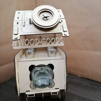 Intra απο ξύλο plywood 3mm-4mm πάχος - Μίνι μπαρ UAZ Military Vehicle 3D Ξύλινο παζλ Δίασταση 30x30 cm Intraeaxys-zo9y6947 - Image 4