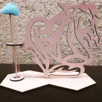 Intra απο ξύλο plywood 3mm-4mm πάχος - Ξύλινο βάζο δοκιμαστικό σωλήνα κεφαλής αλόγου Γυάλινη γλάστρα Γυάλινη γλάστρα Δίασταση 30x30 cm Intraeaxys-e1gkq68o - Image 1