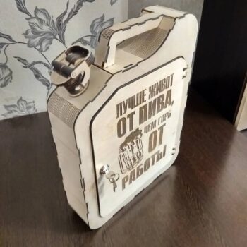 Intra απο ξύλο plywood 3mm-4mm πάχος - Μίνι μπαρ Jerry Can Mini Bar Canister καυσίμου Δίασταση 30x30 cm Intraeaxys-6o3y3237 - Image 3