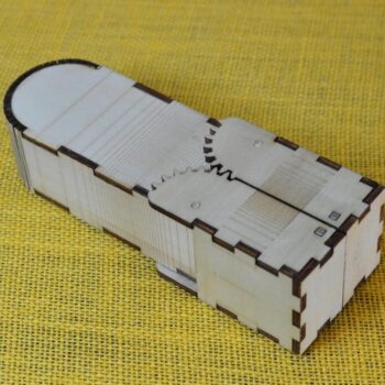 Intra απο ξύλο plywood 3mm-4mm πάχος - Κουτί γυαλιών με γρανάζια Δίασταση 30x30 cm Intraeaxys-67wl8r81 - Image 4