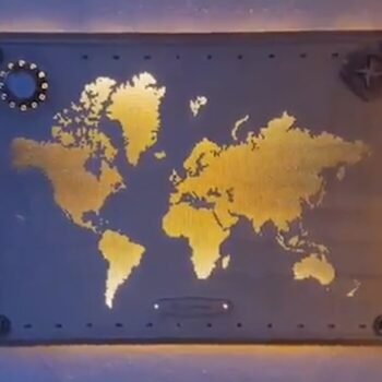 Intra απο ξύλο plywood 3mm-4mm πάχος - Παγκόσμιος χάρτης διακόσμηση τοίχου Δίασταση 30x30 cm Intraeaxys-6o3yxjq7 - Image 3