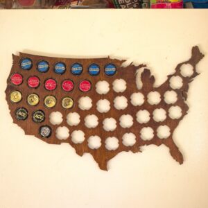 Intra απο ξύλο plywood 3mm-4mm πάχος - Χάρτης USA Beer Cap Δίασταση 30x30 cm Intraeaxys-eoxlmw4o