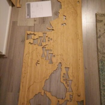 Intra απο ξύλο plywood 3mm-4mm πάχος - Παγκόσμιος Χάρτης Bamboo Lasercut Απλοποιημένος Παγκόσμιος Χάρτης Δίασταση 30x30 cm Intraeaxys-eo05qjg1 - Image 5