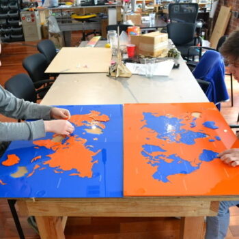 Intra απο ξύλο plywood 3mm-4mm πάχος - Παζλ παγκόσμιου χάρτη Δίασταση 30x30 cm Intraeaxys-m1d63nl7 - Image 3