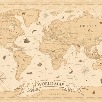 Intra απο ξύλο plywood 3mm-4mm πάχος - Διακοσμητικό τοίχου με χαραγμένο παγκόσμιο χάρτη Δίασταση 30x30 cm Intraeaxys-e1gk9yyo - Image 1