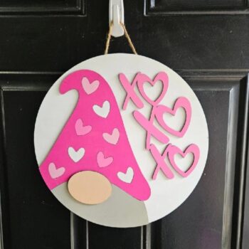 Intra απο ξύλο plywood 3mm-4mm πάχος - Κρεμάστρα πόρτας XOXO Gnome Δώρα Αγίου Βαλεντίνου Δίασταση 30x30 cm Intraeaxys-eo0vme97 - Image 1