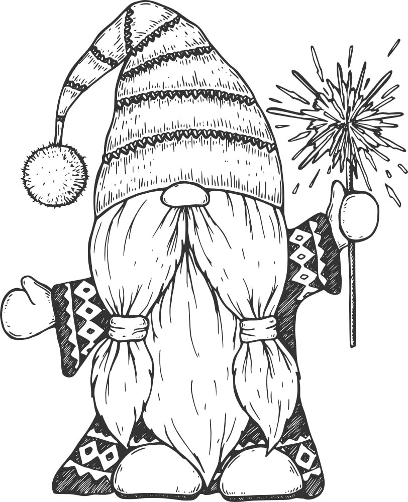 Intra απο ξύλο plywood 3mm-4mm πάχος - Laser Engrave Sparkle Gnome Στολίδι Διακοπές Πρωτοχρονιάς Αρχείο PDF Δίασταση 10x10 cm Intraeaxys-eo4qzm87