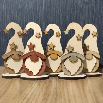 Intra απο ξύλο plywood 3mm-4mm πάχος - Dwarf Gnome Δίασταση 30x30 cm Intraeaxys-pok3g4d7 - Image 1