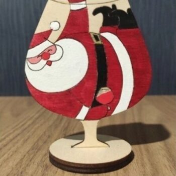 Intra απο ξύλο plywood 3mm-4mm πάχος - Χριστουγεννιάτικα στολίδια Santa Gnome Δίασταση 10x10 cm Intraeaxys-eo0qpz51 - Image 1