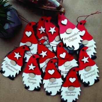 Intra απο ξύλο plywood 3mm-4mm πάχος - Χριστουγεννιάτικο Στολίδι Gnome Πρωτοχρονιάτικο Gnomes Χριστουγεννιάτικο ντεκόρ Δίασταση 10x10 cm Intraeaxys-91jdn9g1 - Image 1