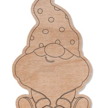 Intra απο ξύλο plywood 3mm-4mm πάχος - Χριστουγεννιάτικες διακοσμήσεις Gnome Πρωτοχρονιάς Δίασταση 30x30 cm Intraeaxys-075ywm8o - Image 1