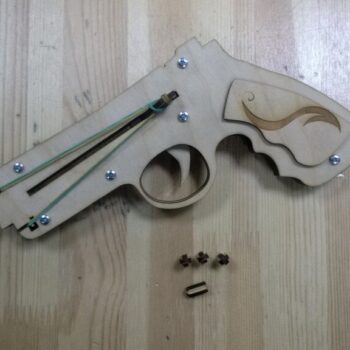 Intra απο ξύλο plywood 3mm-4mm πάχος - DIY Revolver 3D Ξύλινο παζλ Δίασταση 30x30 cm Intraeaxys-joed3091 - Image 1
