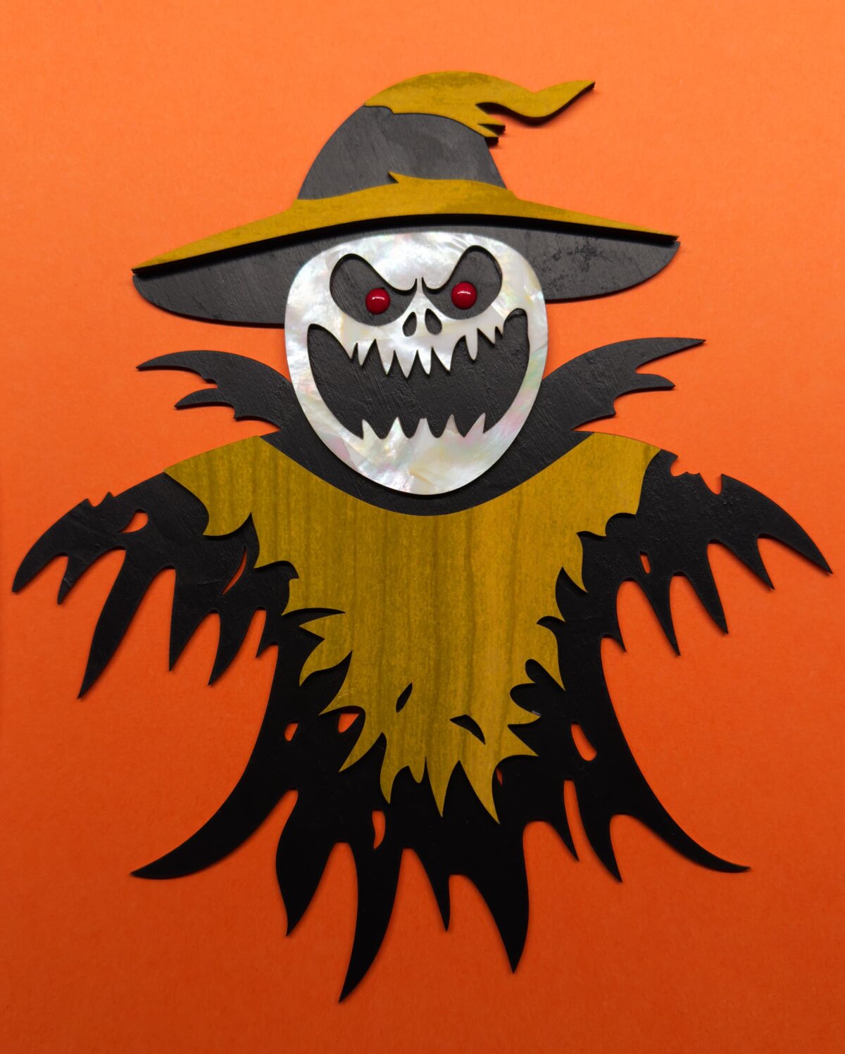 Intra απο ξύλο plywood 3mm-4mm πάχος - Χαριτωμένο Ghoul Halloween Decor Δίασταση 30x30 cm Intraeaxys-075yew8o