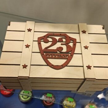 Intra απο ξύλο plywood 3mm-4mm πάχος - Στρατιωτική συσκευασία δώρου Army Crate Box Δίασταση 30x30 cm Intraeaxys-voq26weo - Image 3