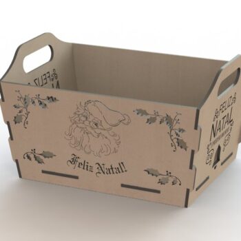 Intra απο ξύλο plywood 3mm-4mm πάχος - Πρότυπο ξύλινο καλάθι με λαβές Δίασταση 30x30 cm Intraeaxys-zo9yp0y7 - Image 1