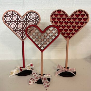 Intra απο ξύλο plywood 3mm-4mm πάχος - Heart Shelf Sitter 3 τεμ Δίασταση 30x30 cm Intraeaxys-eo4nyxy7 - Image 1