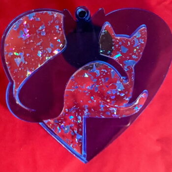 Intra απο ξύλο plywood 3mm-4mm πάχος - Καρδιά γάτας από βιτρό Δίασταση 30x30 cm Intraeaxys-yon08kx7 - Image 1