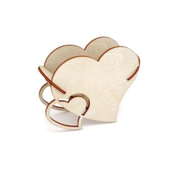 Intra απο ξύλο plywood 3mm-4mm πάχος - Κουτί κοσμημάτων Floral Heart Box Δίασταση 30x30 cm Intraeaxys-eoxlgpxo - Image 1