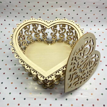 Intra απο ξύλο plywood 3mm-4mm πάχος - Κουτί καραμέλας Valentine Heart Δίασταση 30x30 cm Intraeaxys-yon0gmg7 - Image 3