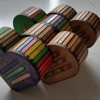 Intra απο ξύλο plywood 3mm-4mm πάχος - Κουτί καρδιάς Δίασταση 30x30 cm Intraeaxys-zo98yxw1 - Image 1