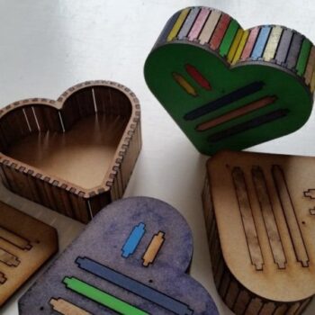 Intra απο ξύλο plywood 3mm-4mm πάχος - Κουτί καρδιάς Δίασταση 30x30 cm Intraeaxys-zo98yxw1 - Image 4