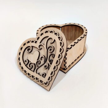 Intra απο ξύλο plywood 3mm-4mm πάχος - Ξύλινο Κουτί Καρδιά με Καπάκι Δίασταση 30x30 cm Intraeaxys-51rr9lr1 - Image 3