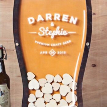 Intra απο ξύλο plywood 3mm-4mm πάχος - Διακόσμηση γάμου Beer Glass Heart Drop Box Δίασταση 30x30 cm Intraeaxys-eo0q9n91 - Image 1