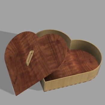 Intra απο ξύλο plywood 3mm-4mm πάχος - Ξύλινο κουτί καρδιών Δίασταση 30x30 cm Intraeaxys-51rrly31 - Image 4