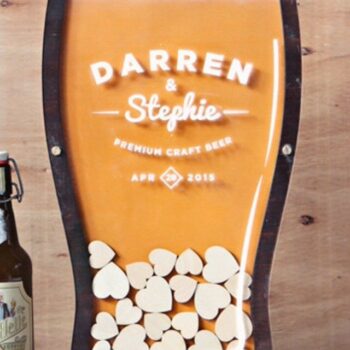 Intra απο ξύλο plywood 3mm-4mm πάχος - Beer Drop Hearts Wedding Guest Books Alternative Δίασταση 30x30 cm Intraeaxys-lopql3z7 - Image 1