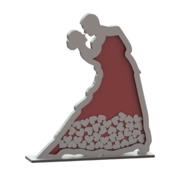 Intra απο ξύλο plywood 3mm-4mm πάχος - Κουτί ευχών γάμου με καρδιές Δίασταση 30x30 cm Intraeaxys-zo9ykkr7 - Image 1