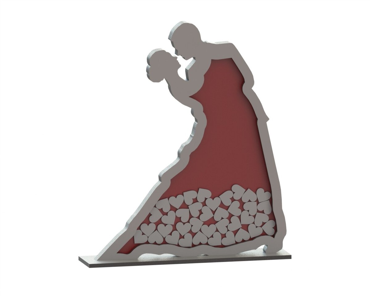 Intra απο ξύλο plywood 3mm-4mm πάχος - Κουτί ευχών γάμου με καρδιές Δίασταση 30x30 cm Intraeaxys-zo9ykkr7