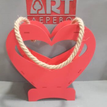 Intra απο ξύλο plywood 3mm-4mm πάχος - Ξύλινο καλάθι για λουλούδια Δίασταση 30x30 cm Intraeaxys-p7ym2qr7 - Image 1