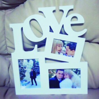 Intra απο ξύλο plywood 3mm-4mm πάχος - Κορνίζα αγάπης Δίασταση 30x30 cm Intraeaxys-91jd5881 - Image 1