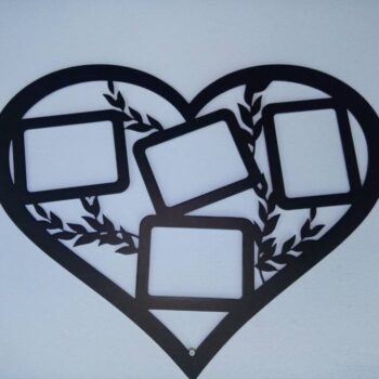 Intra απο ξύλο plywood 3mm-4mm πάχος - Κρεμαστή γκαλερί πολλαπλών καρέ σε σχήμα καρδιάς Δίασταση 30x30 cm Intraeaxys-lopqke37 - Image 3